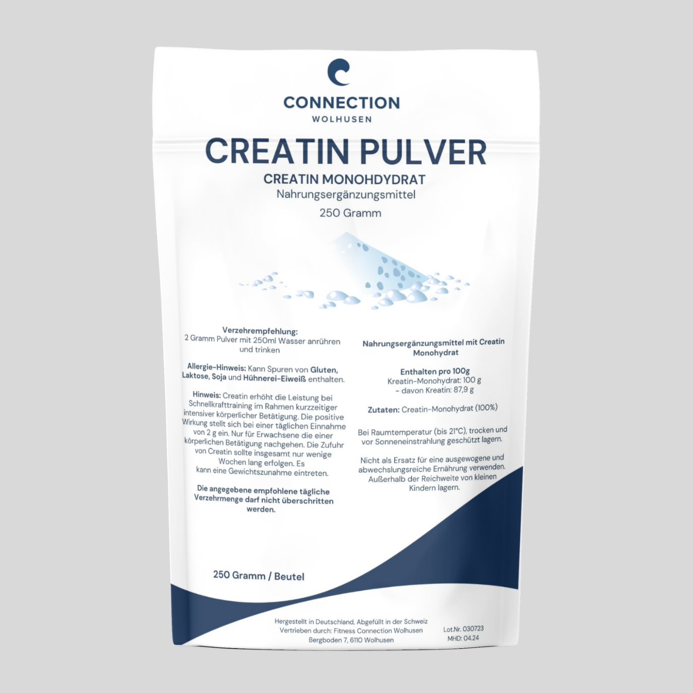 Poudre de créatine monohydrate - Sachet de 500 g