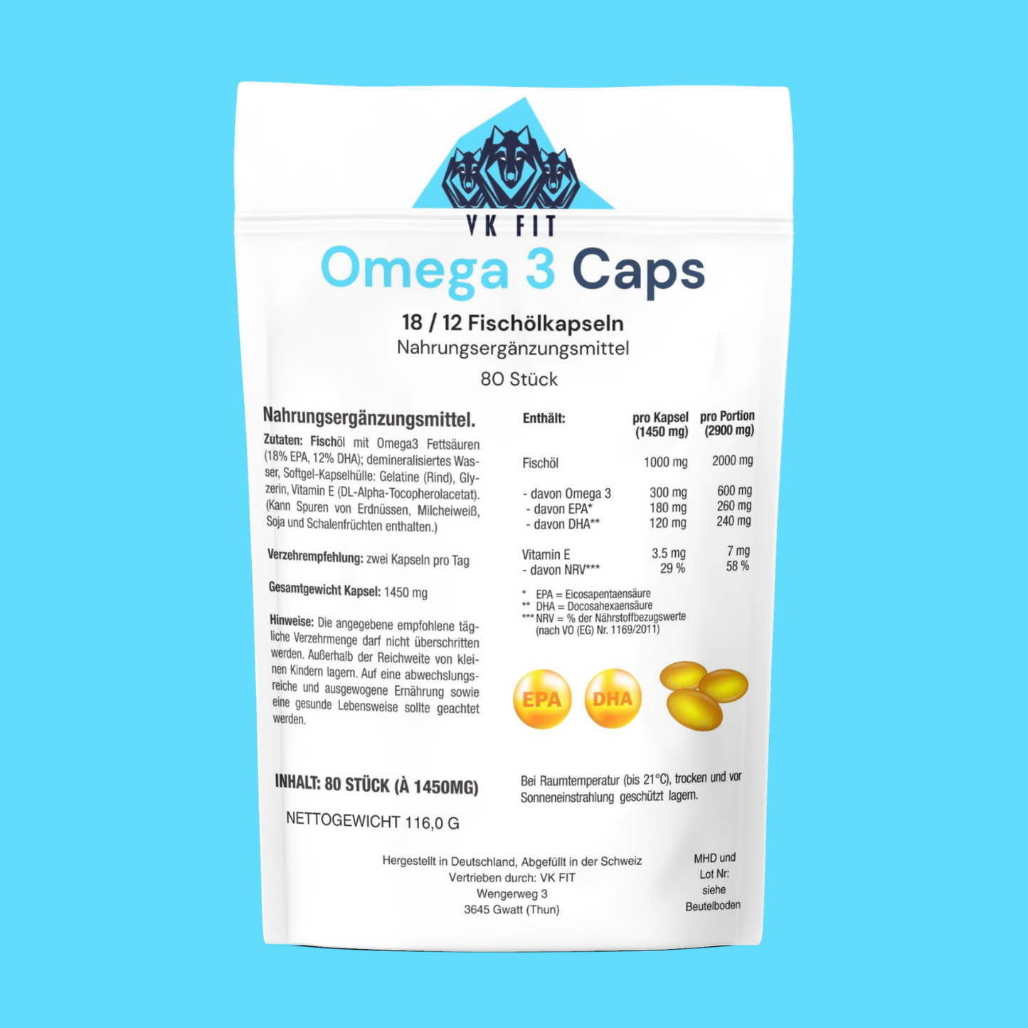 Omega 3 capsules - 80 pieces