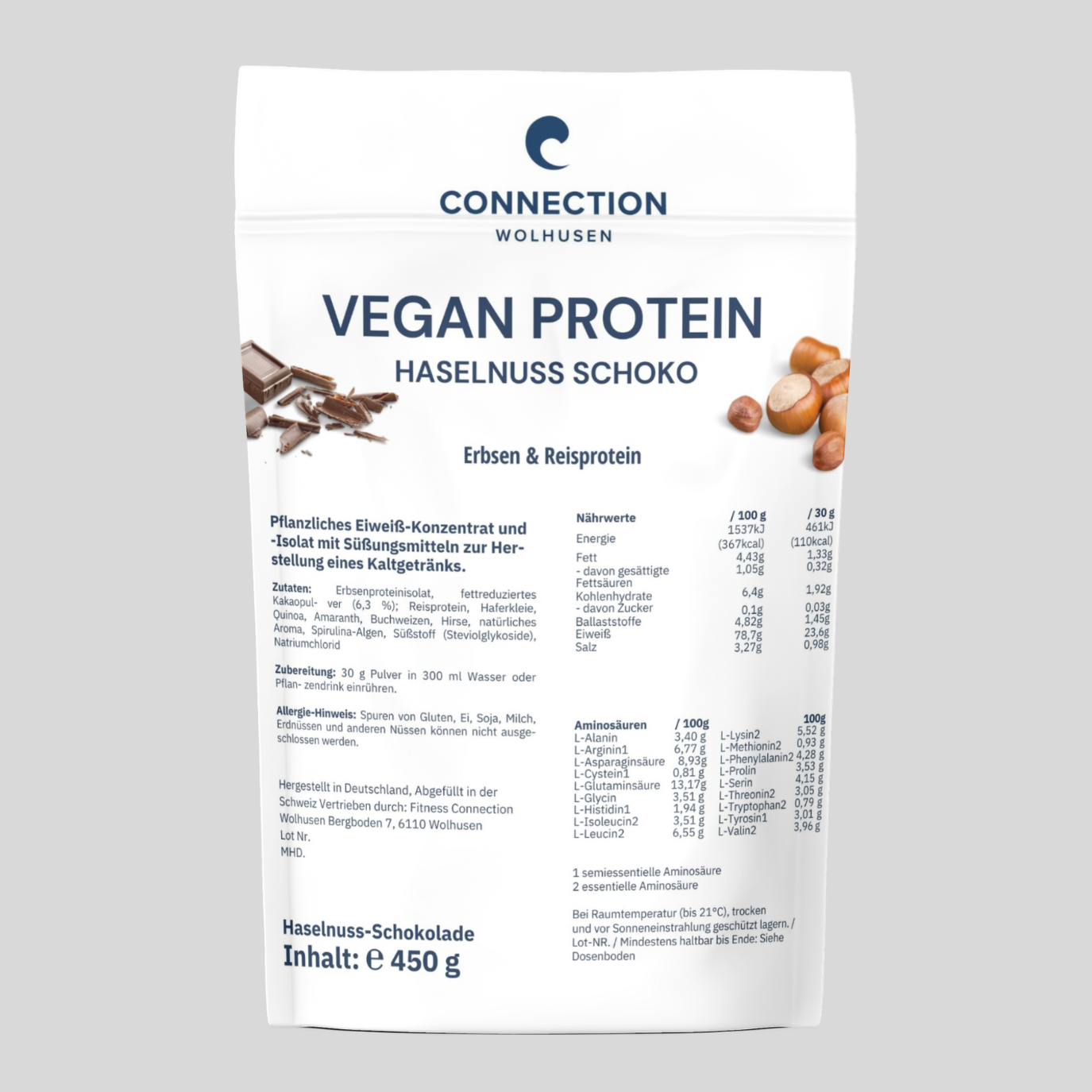 Veganes Premium Protein - Haselnuss Schoko