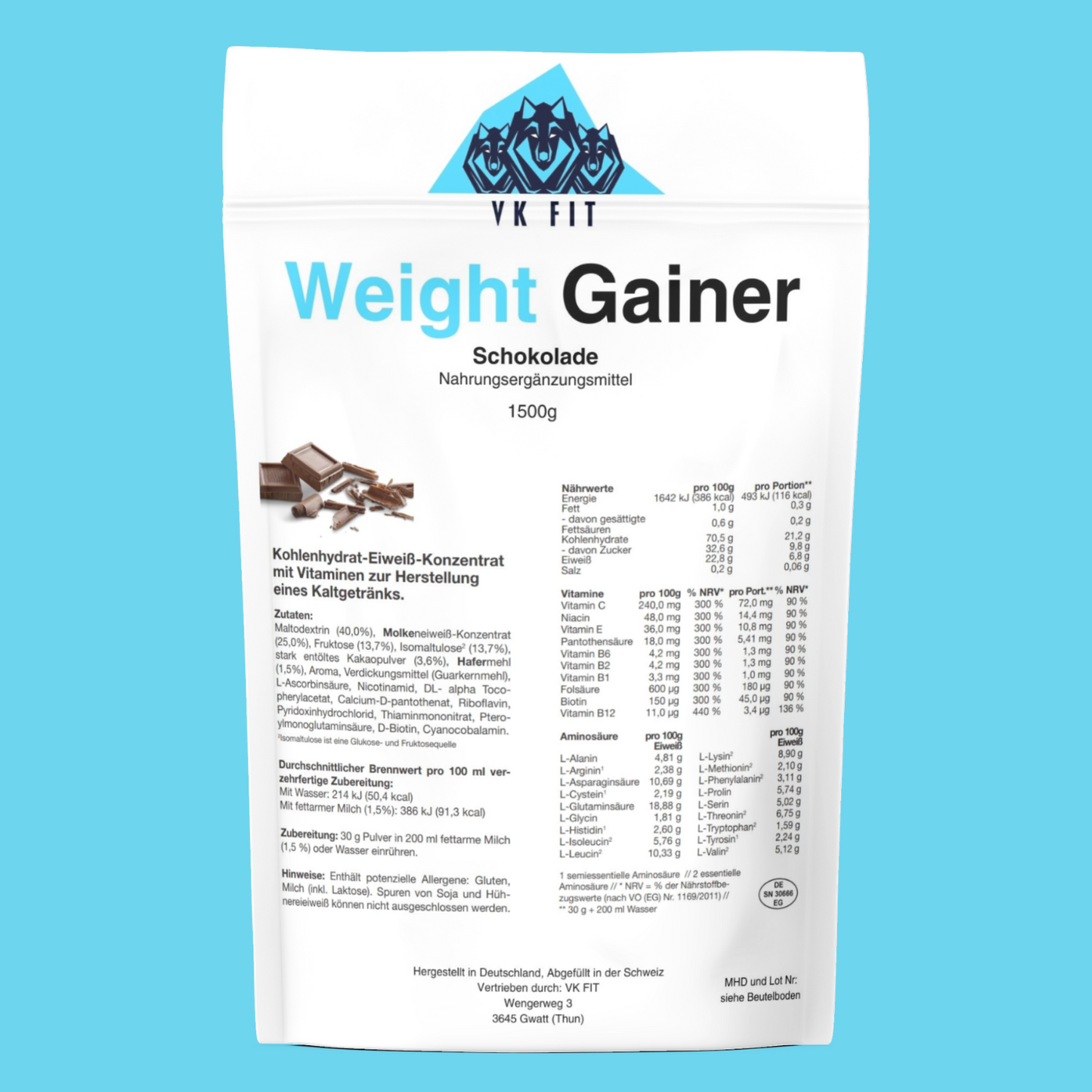 Weight Gainer 21% Protein 1500g