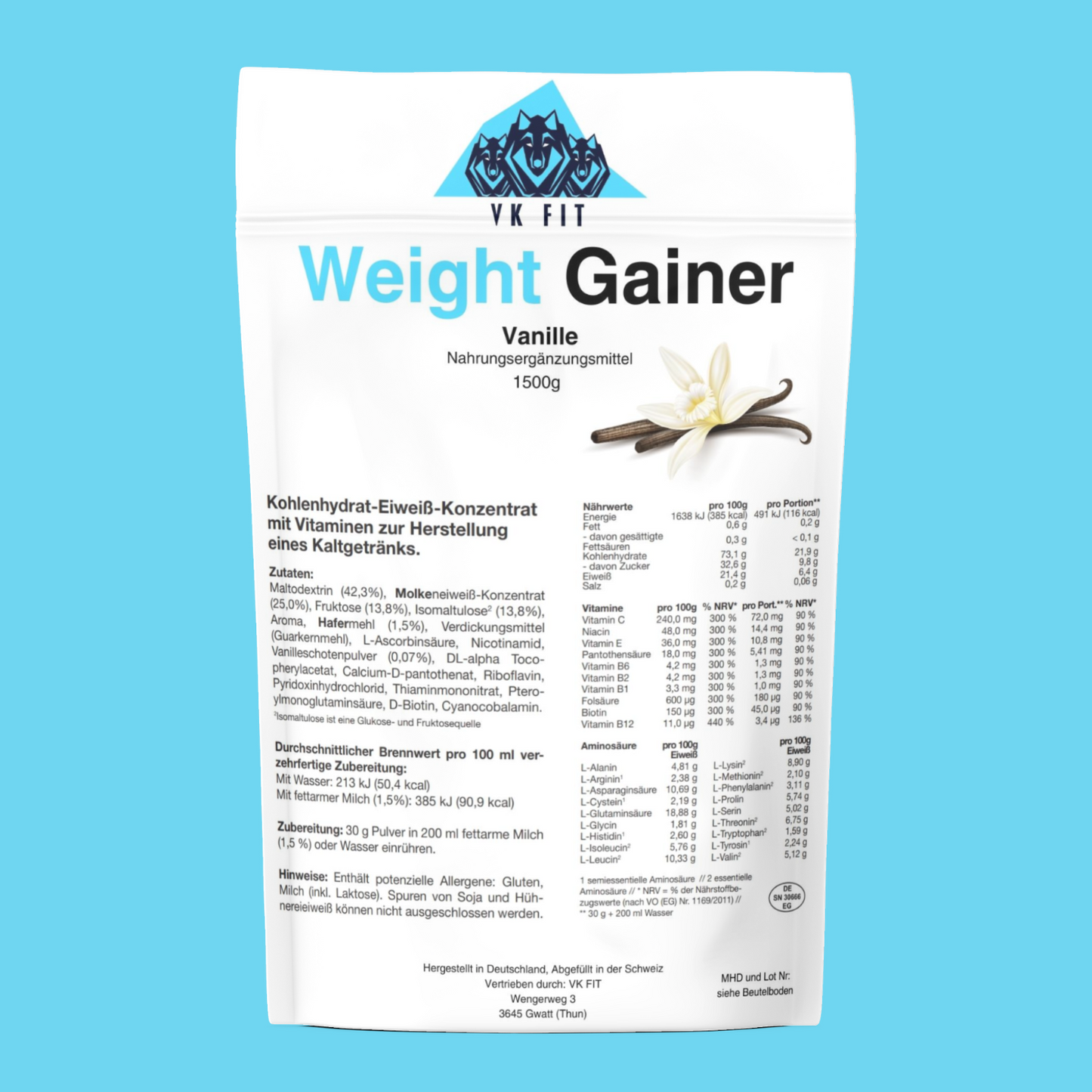 Weight Gainer 21% Protein 1500g