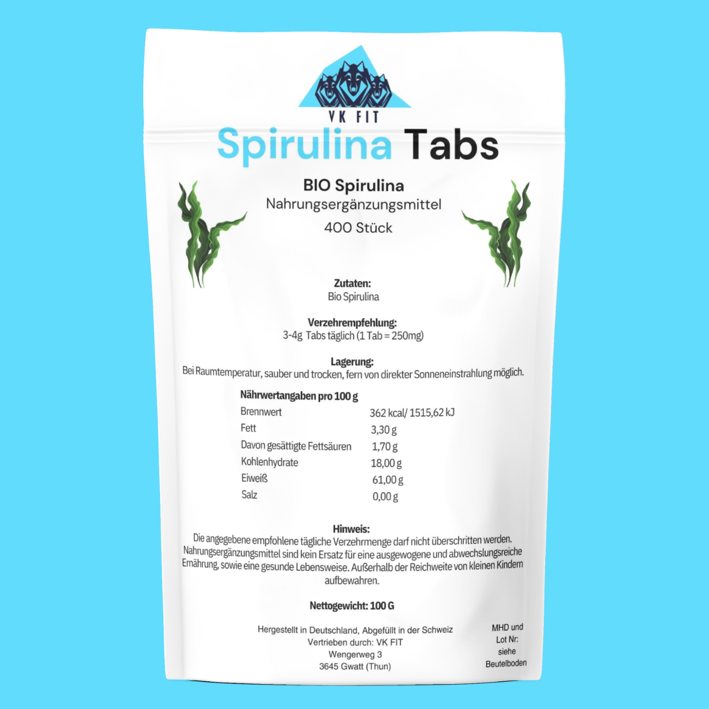 Spirulina Tabs - 400 Stück