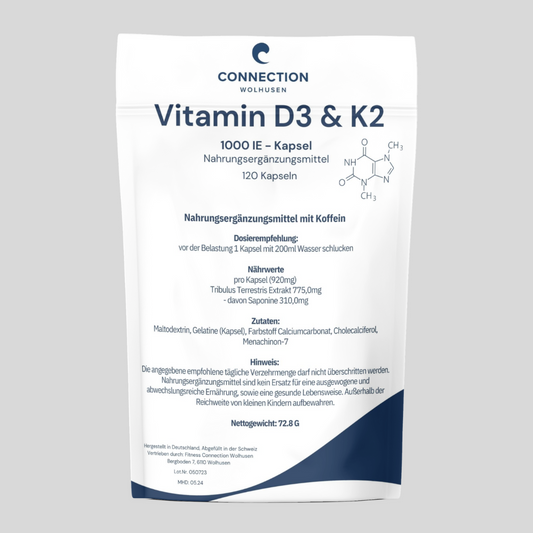 Vitamin D3 + K2 Kapseln - 60 Kapseln